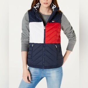 Tommy Hilfiger Sport Quilted Colorblock Full Zip Puffer Vest